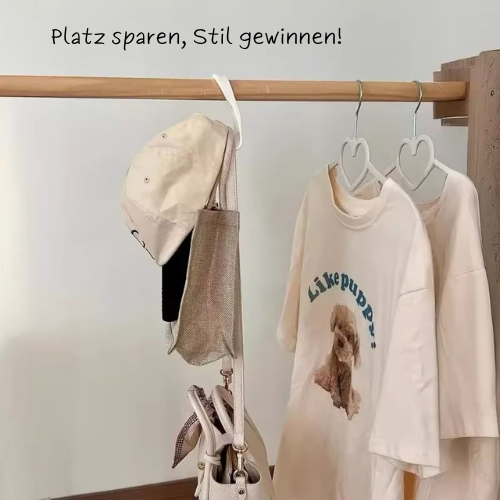 ''Hooky'' 10 stück verbreiterter Kunststoff-Aufhänger-Verbindungshaken, stapelbar, platzsparend, Aufbewahrung, multifunktionale Tasche und Hut-Aufhänger