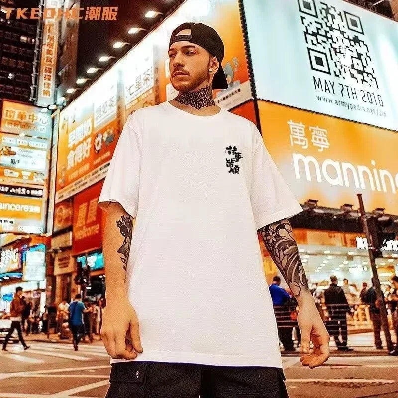Herren T Shirt, Cooler Drachen-Print | Atmungsaktive Baumwolle, Kurzarm, Freizeit & Streetwear