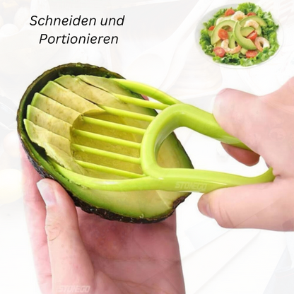''DoCu'' 3-in-1-Avocado-Schneider, Shea-Entkerner, Butter, Obstschäler, Fräser, Zellstofftrenner, Kunststoffmesser, Küchen- und Gemüsewerkzeuge