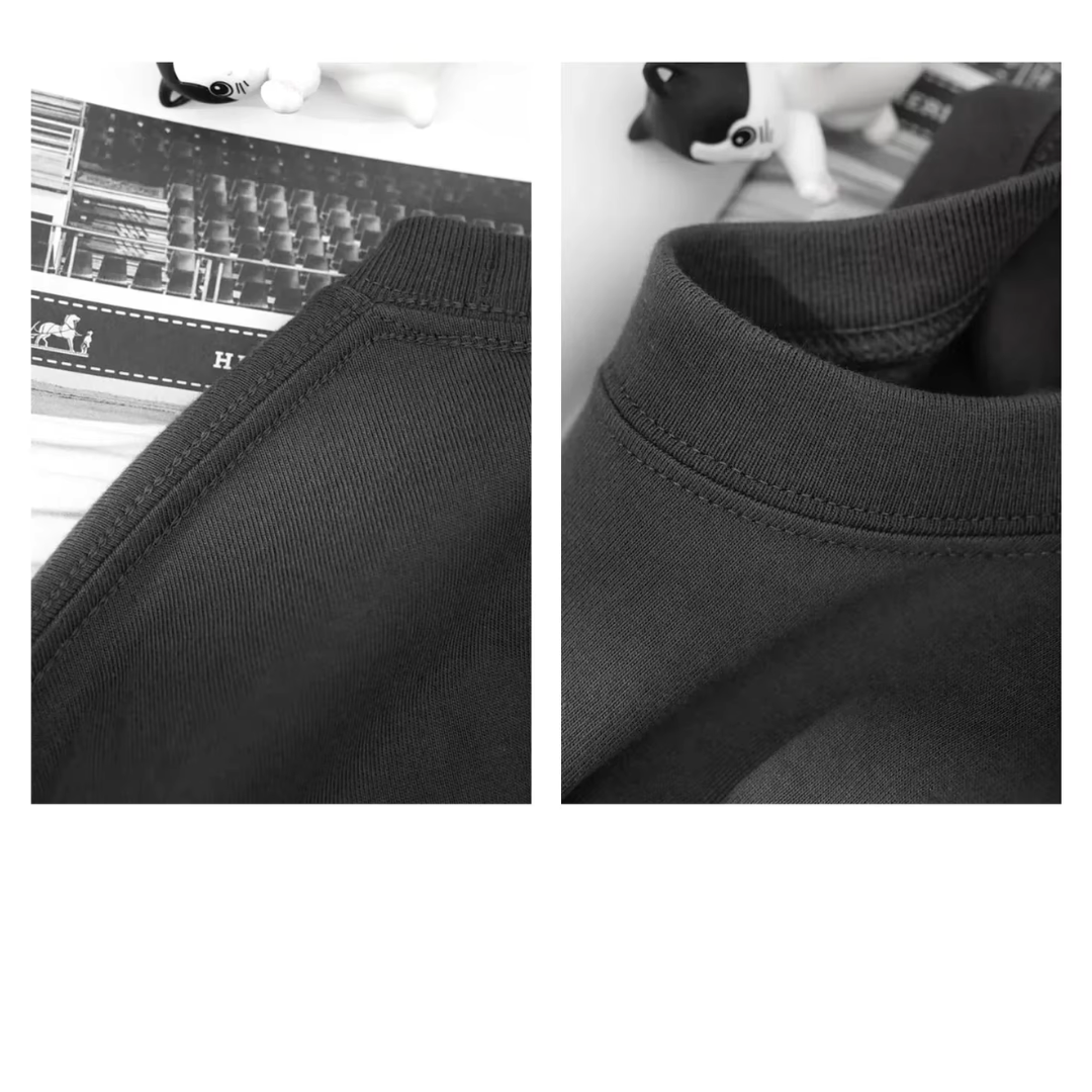 T-Shirt aus reiner Baumwolle mit kurzen Ärmeln, lässiges Basic-Oberteil, Oversized geschnitten.