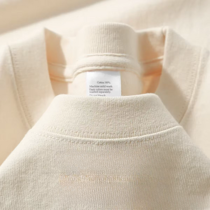 T-Shirt aus reiner Baumwolle mit kurzen Ärmeln, lässiges Basic-Oberteil, Oversized geschnitten.