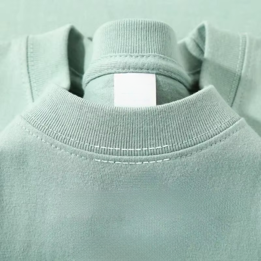 T-Shirt aus reiner Baumwolle mit kurzen Ärmeln, lässiges Basic-Oberteil, Oversized geschnitten.