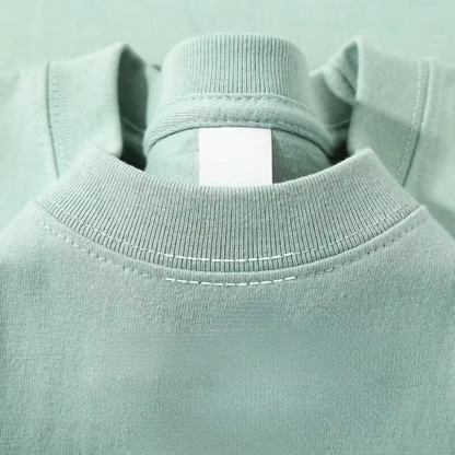 T-Shirt aus reiner Baumwolle mit kurzen Ärmeln, lässiges Basic-Oberteil, Oversized geschnitten.