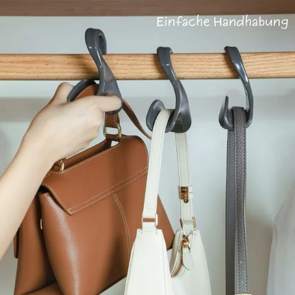 ''Hooky'' 10 stück verbreiterter Kunststoff-Aufhänger-Verbindungshaken, stapelbar, platzsparend, Aufbewahrung, multifunktionale Tasche und Hut-Aufhänger