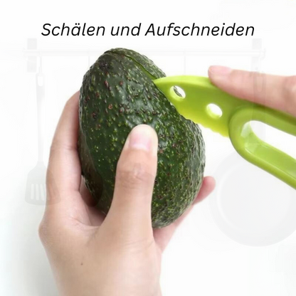 ''DoCu'' 3-in-1-Avocado-Schneider, Shea-Entkerner, Butter, Obstschäler, Fräser, Zellstofftrenner, Kunststoffmesser, Küchen- und Gemüsewerkzeuge