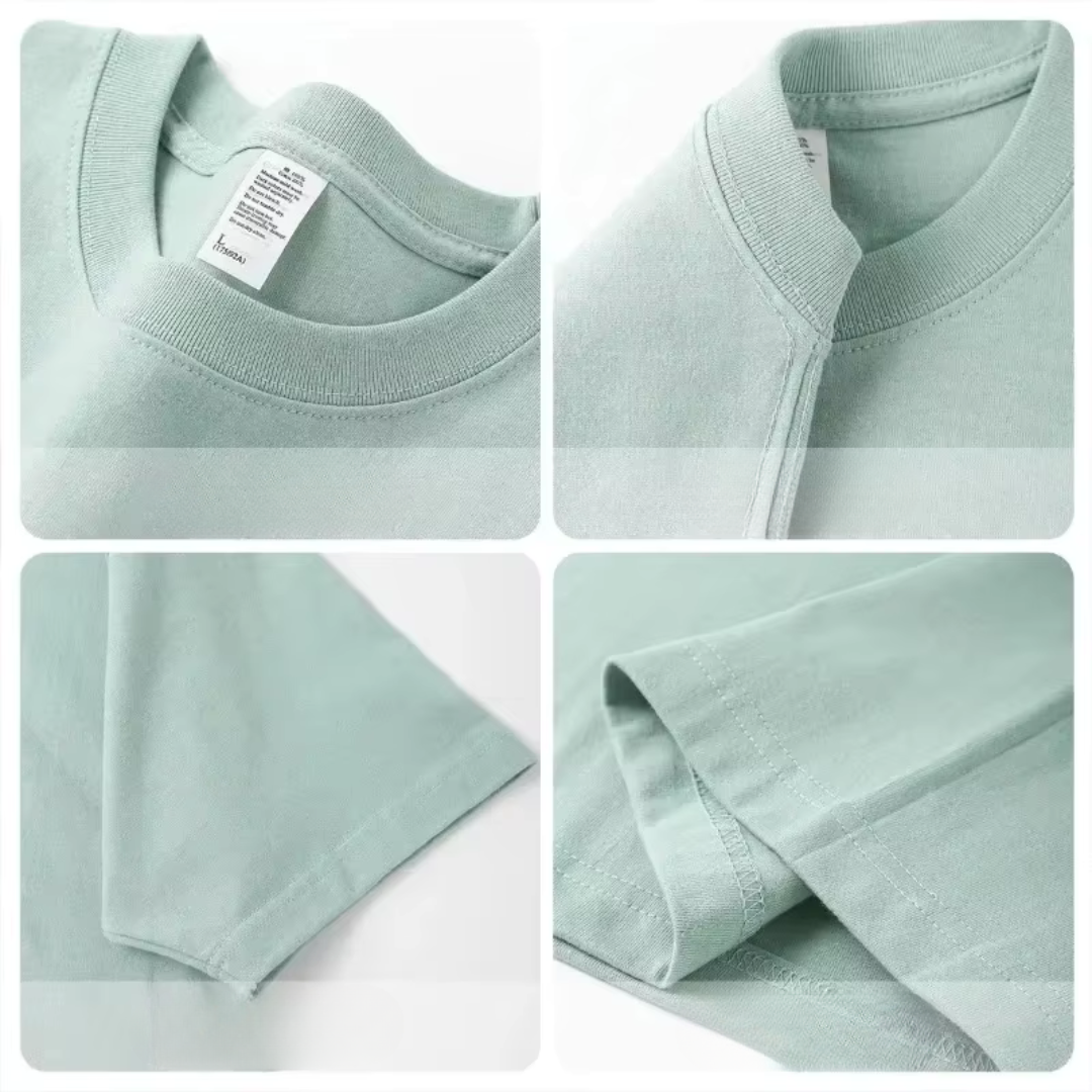 T-Shirt aus reiner Baumwolle mit kurzen Ärmeln, lässiges Basic-Oberteil, Oversized geschnitten.