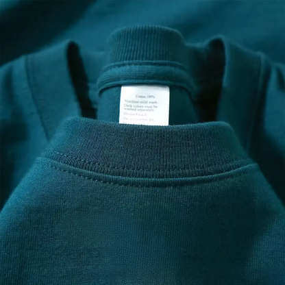 T-Shirt aus reiner Baumwolle mit kurzen Ärmeln, lässiges Basic-Oberteil, Oversized geschnitten.