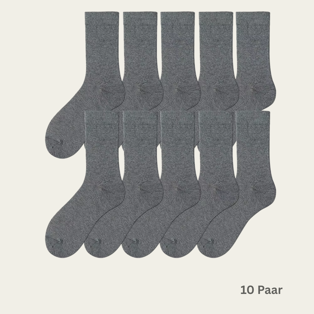 10 Paar Herren-Baumwollsocken für Arbeit, Freizeit & Sport - Komfort für jeden Schritt