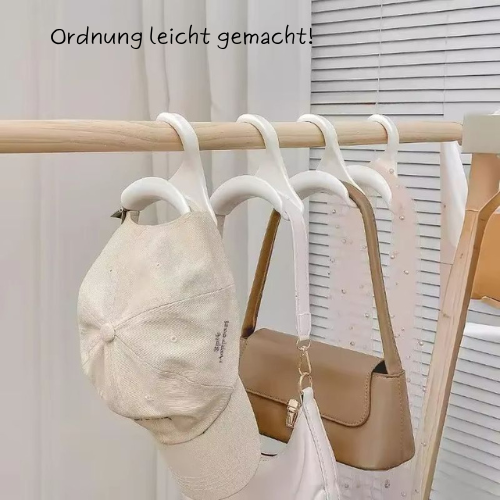 ''Hooky'' 10 stück verbreiterter Kunststoff-Aufhänger-Verbindungshaken, stapelbar, platzsparend, Aufbewahrung, multifunktionale Tasche und Hut-Aufhänger