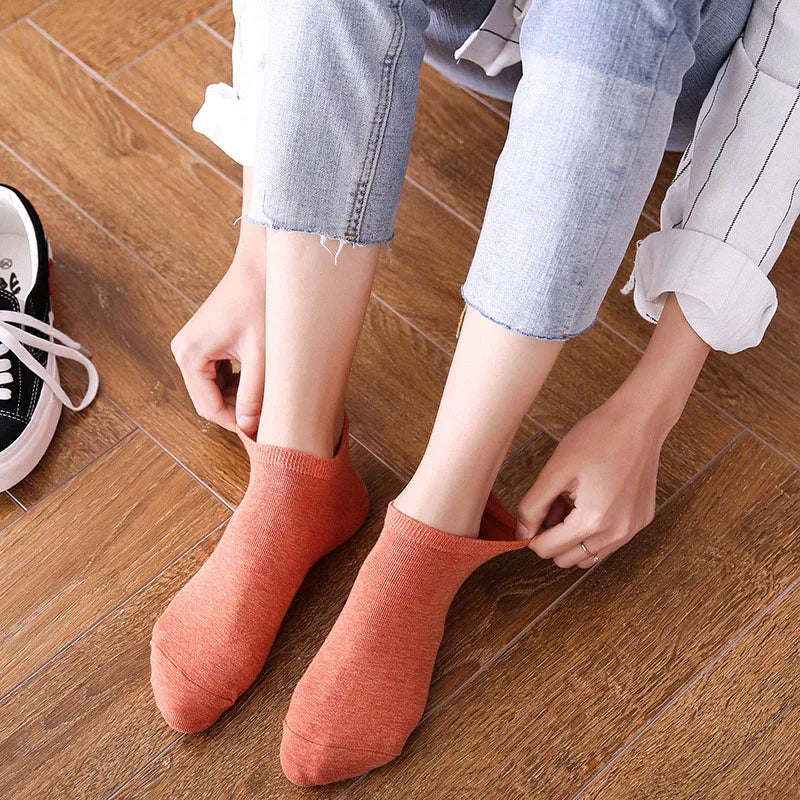 4 Paar Unisex Sneaker-Socken – Baumwoll, Socken, atmungsaktiv & bequem, Casual Low Cut.