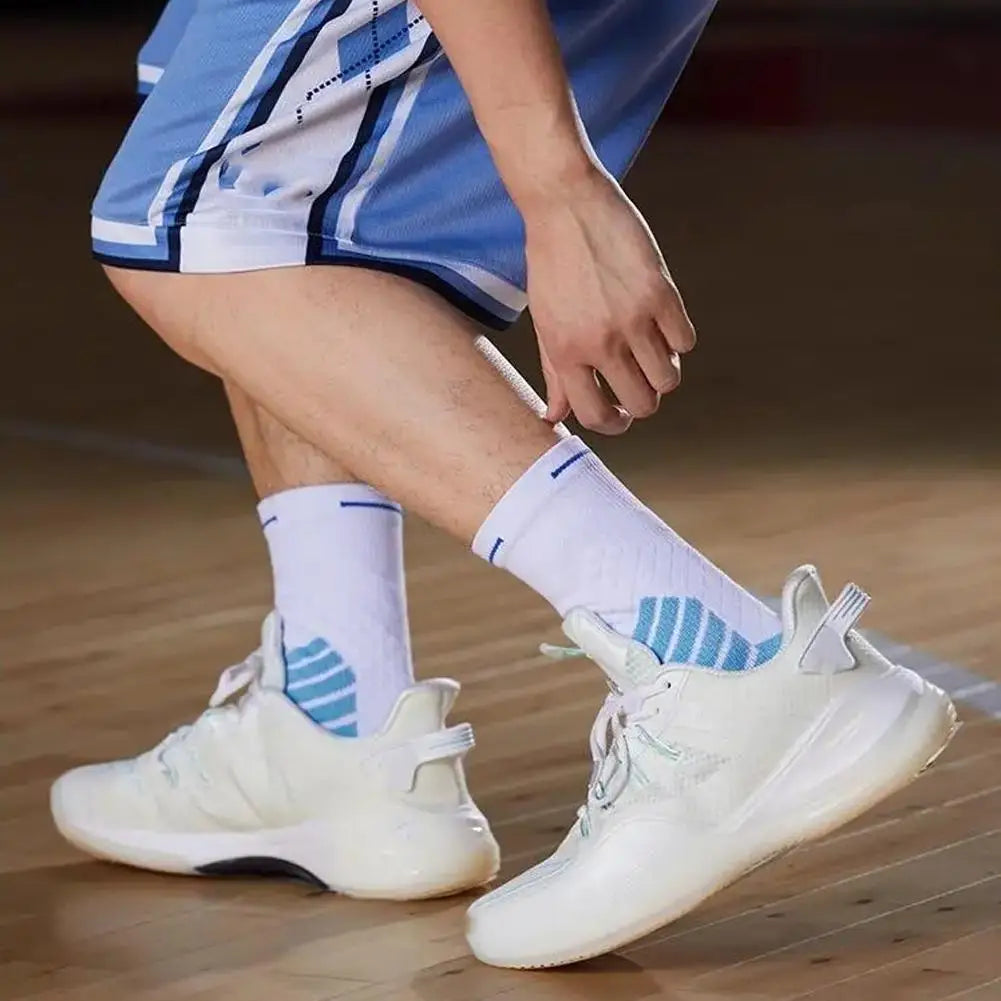 Herren High-Top Sportsocken, Atmungsaktiv, Basketball, Tennis, Fussball