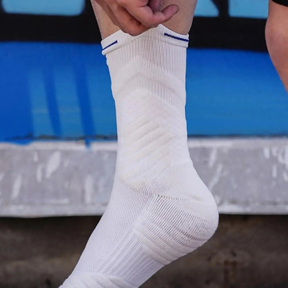 Herren High-Top Sportsocken, Atmungsaktiv, Basketball, Tennis, Fussball