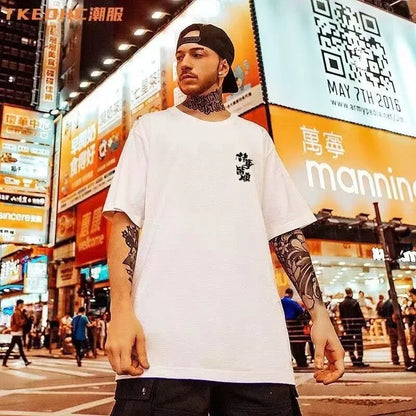 Herren T Shirt, Cooler Drachen-Print | Atmungsaktive Baumwolle, Kurzarm, Freizeit & Streetwear