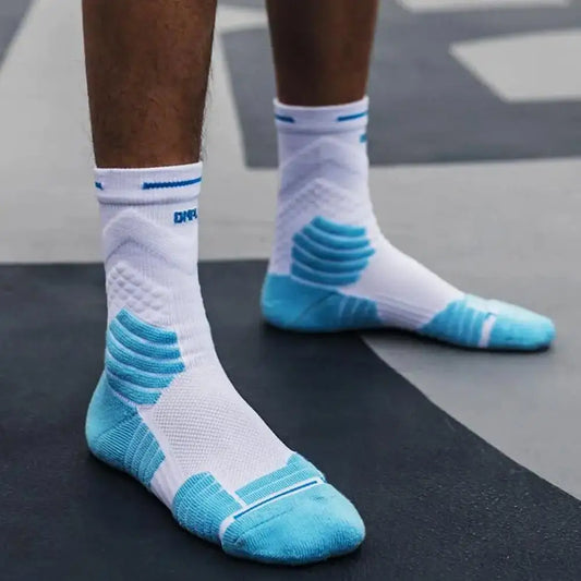 Herren High-Top Sportsocken, Atmungsaktiv, Basketball, Tennis, Fussball