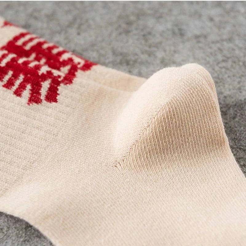1-3 Paar Streetwear Socks – Hip-Hop Herren Socken mit chinesischen Characters, Streetwear, Freizeit.