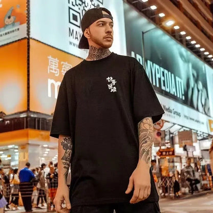 Herren T Shirt, Cooler Drachen-Print | Atmungsaktive Baumwolle, Kurzarm, Freizeit & Streetwear
